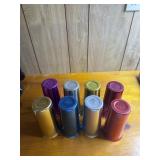 Vintage Set of 8 Sunburst- Tin Rainbow glasses
