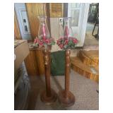 2- 42ï¿½ wood candle holders