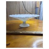 Milk glass fruit bowl