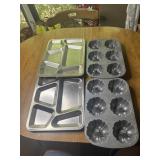 2 Nordic Ware Bundt cake pans and 2 tin lunch