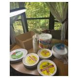 Paper and foam plates and cups