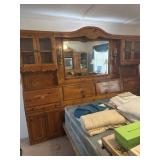 Queen size bed with large custom headboard- buyer