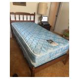 Wood twin bed