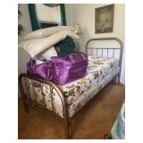Metal twin size bed only