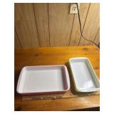 2 Pyrex rectangular dishes