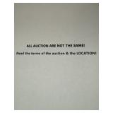 ALL AUCTIONS ARE NOT THE SAME!