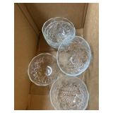 6 matching rose bowls, 3 glass serving bowls, 10