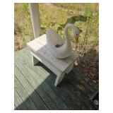 Bench & plastic  swan