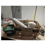 Fan, fertilizer spreader,  garden tools and more