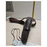 C 44,45 46 leather gun belt and holster
