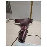 Leather gun belt and holster