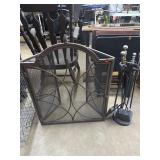 Fire Place tools and screen