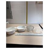 1 cornflower and 1 plain Corningware, anchor  &