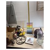 Mathematic Abacus, Troxel riding helmet, glass