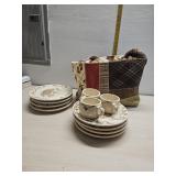 Wallace western China 3 cups 4 plates good other