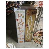 Autumn and pumpkins wood signs