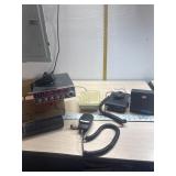 stalker IX CB radio, Motorola speaker, Uniden CB