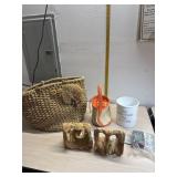 juicy Couture beach Bag, stone Bookends. Meat