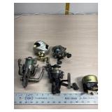 5 fishing reels brand in photos Shakespeare and