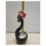 Maddux  pottery rooster planter