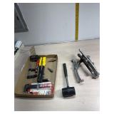 Rivot gun, rubber mallet, puller and more