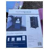 Cube organizers, hanging mirror shelf, Halloween