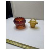Vintage Fenton Marigold Carnival Glass 3-Footed