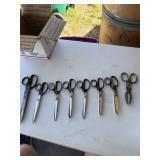 Vintage scissors and tin snip