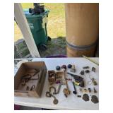 Vintage toys, pins, yo-yos, pad locks, Tin