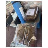 3 totes and lgLot of bedding