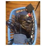 Laundry basket of bags
