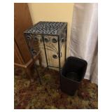 Plant stand metal and trash can