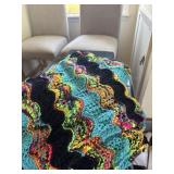 Tote with afghan and more
