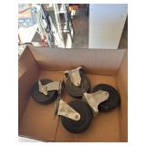 5" caster wheels and small caster & magnetic tray