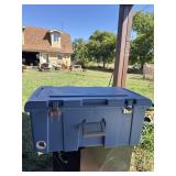 Sterilite trunk on wheels with children books and