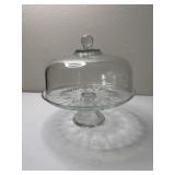 Cake plate/ punch bowl small chip