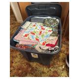18 gallon tote of fabric