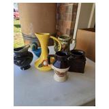 Hull, California pottery and misc pitchers