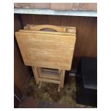 4 wood TV Trays