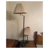 Floor lamp and matching table lamp