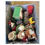 2 totes of Christmas decorations and 1 tote of