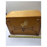 Vintage wood bread box/ cutting board
