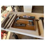 Pry bars, Kennedy ax head, hack saw and more