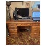 Wood desk only 60x28x30
