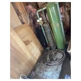 Victor Cutting torch bottle set on cart