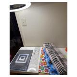 Quilting square, mat and ruler and 3 bolts of