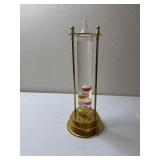 Vintage Galileo Thermometer Glass & Metal