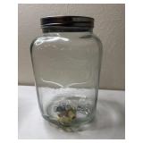Glass Drink jug with spout inside