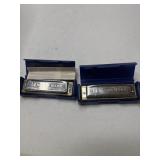 2 Blue Harp Harmonicas made in Germany
