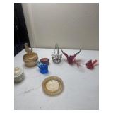 Trinket boxes, bluebird of happiness signed Leo